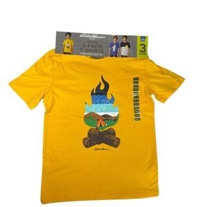 Eddie Bauer Kids 3-Pack Graphic & Pocket T-Shirts Size L (10/12)